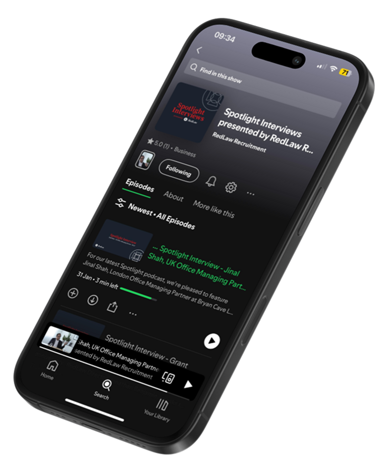 Spotlight Interviews podcast on a mobile phone